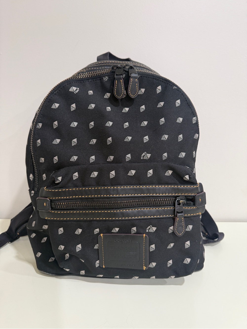 Coach F29479 Academy Backpack With Dot Diamond Print with a gift backpack 🎒 - Picture 8 of 14